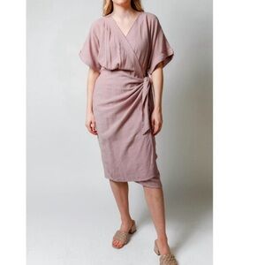 Able Wrap Dress Mauve